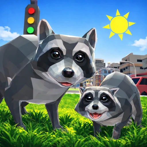 Raccoon Adventure City Simulator 3D game thumbnail